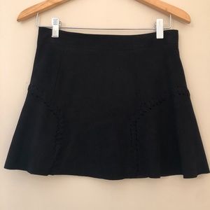 Black suede skirt